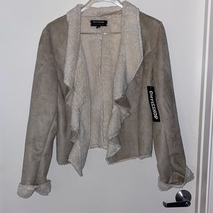 🔥coffeeshop faux Fur suede jacket XL new